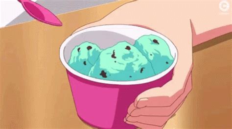 Anime Icecream GIF Anime Icecream Mint Ice Cream Discover Share GIFs