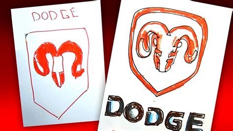 Hello dear novice artists, today i show you how to draw a car for kids! How to draw DODGE logo / AUTO LOGO car - YouTube