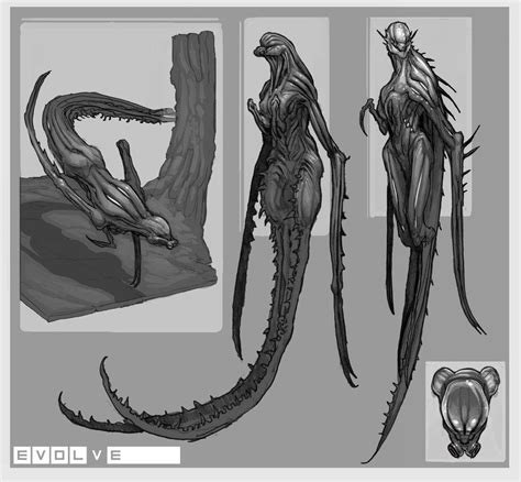 Pre Vis Work For Evolve Wild Life Evolve Is © 2k Games Alien Concept Art Monster Concept Art