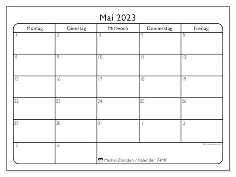 Kalender Mai 2023 Zum Ausdrucken “483ss” Michel Zbinden Lu