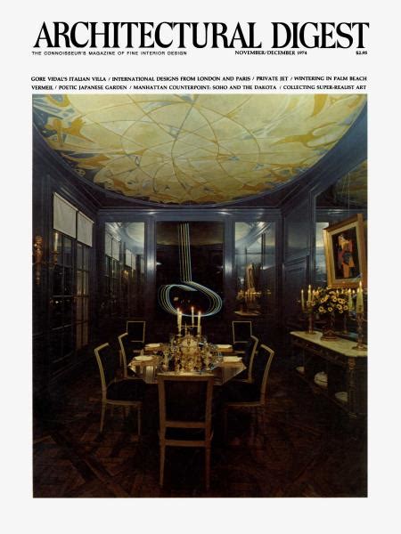 December 1979 mario amaya routhier, robert emmett bright, feliciano, eliot cohen. ARCHITECTURAL DIGEST | Architectural Digest | NOVEMBER ...
