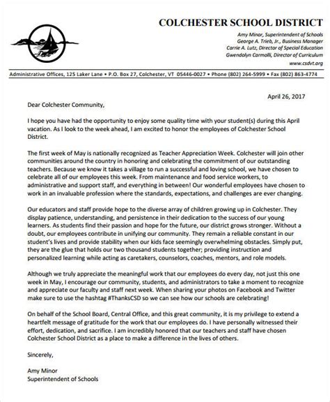 11 Teacher Appreciation Letter Templates Pdf Doc