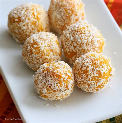 Making boondi ladoo / boondi laddu is like a dream come true for me…yes it took me 2 thank you lavi and sangee for motivating me to try ladoo this year and thanks to raji for the inspiration for the. Mango Coconut Ladoo - Vegan Richa
