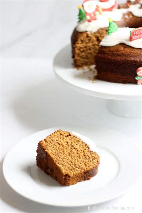 It's decent to keep you more time at home also new experience about cakes. GINGERBREAD BUNDT CAKE with icing decorated for Christmas