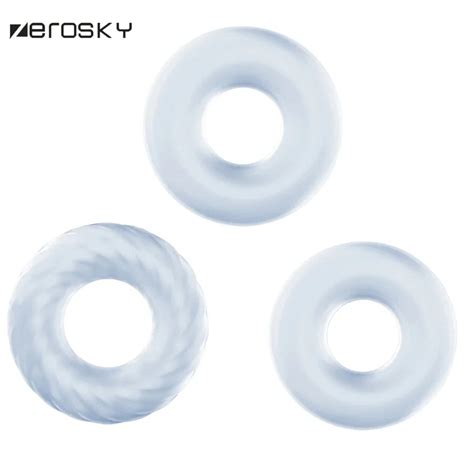 Zerosky 3 Pcs Silicone Cock Ring Delaying Ejaculation Penis Rings