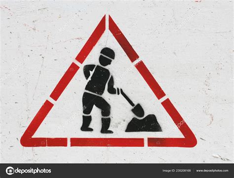 Funny Road Construction Traffic Sign Made Stencil Very Unpropotional