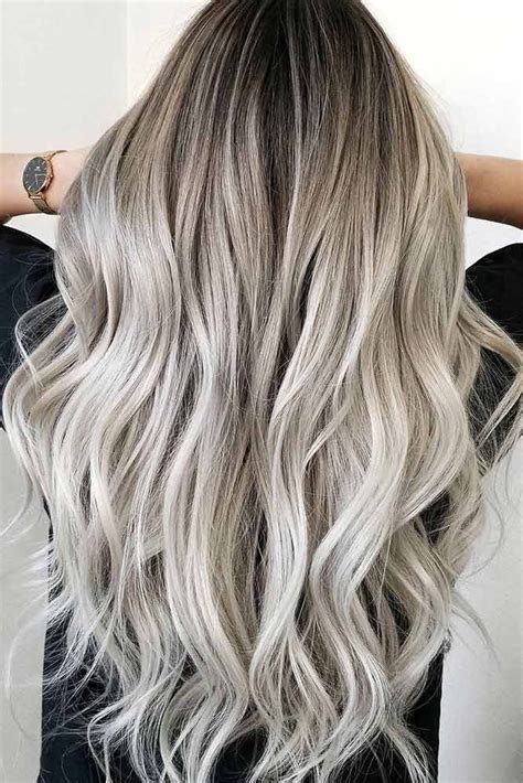Platinum Blonde Natural Hair Ombre Picture2 Grey Balayage Hair Color Balayage Blonde Color