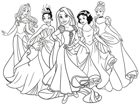 Dibujos de Princesas Disney para colorear e imprimir gratis
