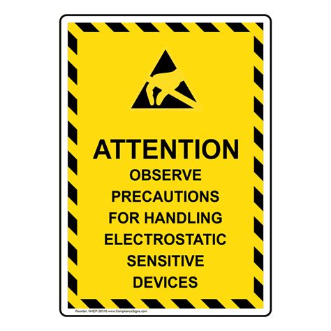 Portrait Attention Static Sensitive Sign With Symbol Nhep 30315