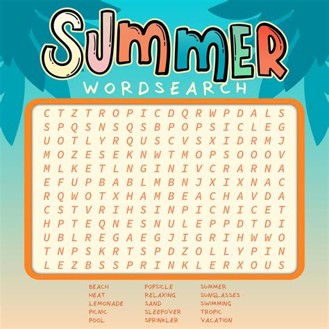 9 Best Images Of Easy Printable Word Searches For Seniors Easy Summer