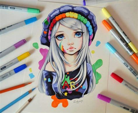 Copic #drawing #arttools #speedpaint unboxing a surprise package from copic japan! "I am art" By: lighane.deviantart | Drawings, Copic art ...