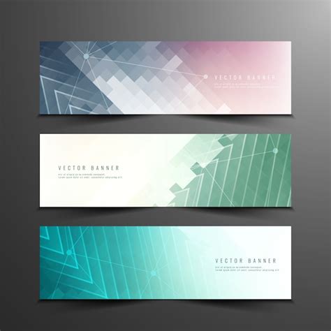 Abstract Colorful Modern Banners Vector Free Download