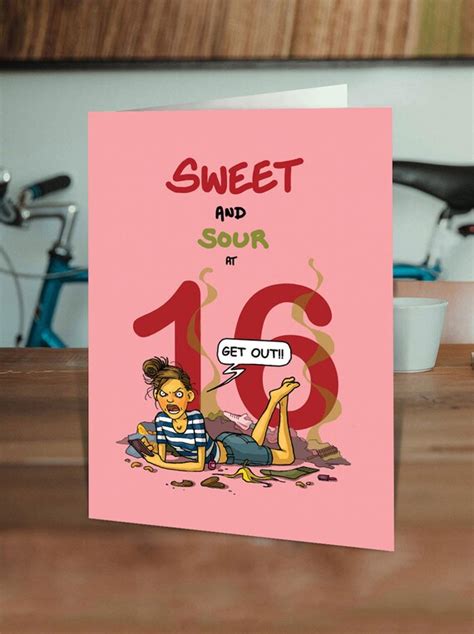 Funny 16th Birthday Card For Girl Daughter Friend Bestie Etsy