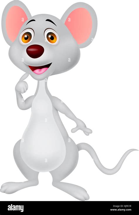 Happy Cartoon Rat Standing Smiling High Resolution Stock Photography