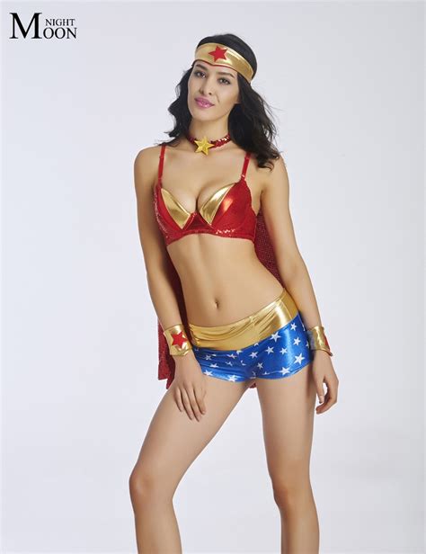Moonight Sexy Wonder Woman Costume Spandex Women Superhero Costume The