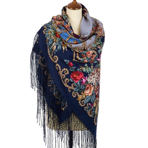 pavlovo posad russian shawl 148x148 cm 58x58 100 wool scarf wrap 362 14