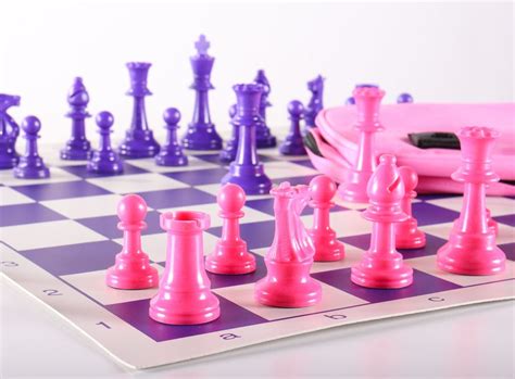 Club Chess Set Color Combo 1 Pink And Purple Chess House