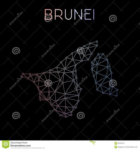 Brunei Darussalam Network Map. Stock Vector - Illustration ...