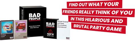 Bad People The Party Game You Probably Shouldnt Play The Nsfw