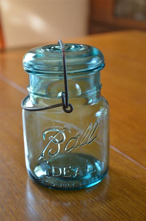 Blue Ball Jar With Lid Ball Jars Jar Mason Jars