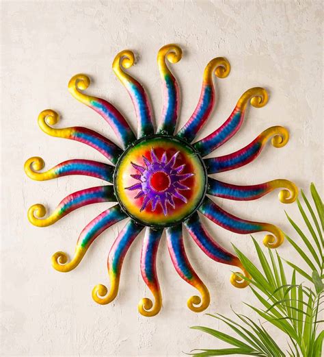 Www.etsy.com metal sun wall decor, image source: Handcrafted Colorful Lighted Metal Sun Wall Art | All Wall ...