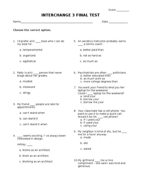 Teach with confidence, using the world's favorite english course. Interchange 3 Test | Nature