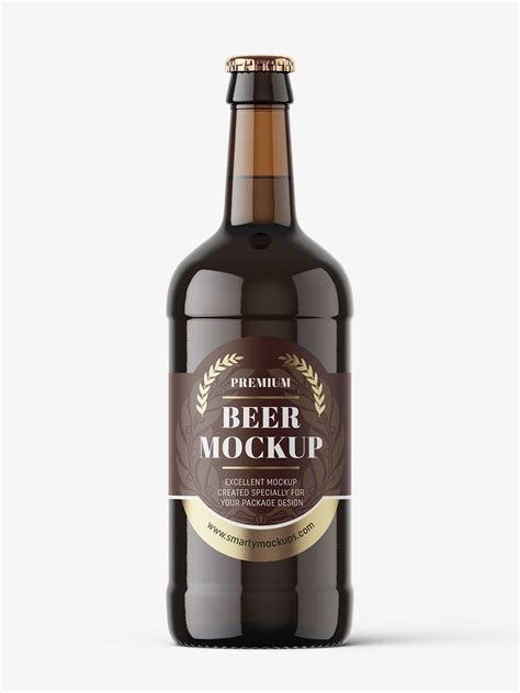 Download Dark beer bottle mockup - Smarty Mockups