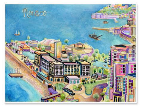 Monaco Print By Josh Byer Posterlounge