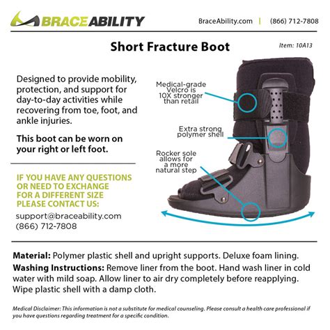 Orthopedic Broken Toe Boot Short Cam Walker Foot Fracture Cast