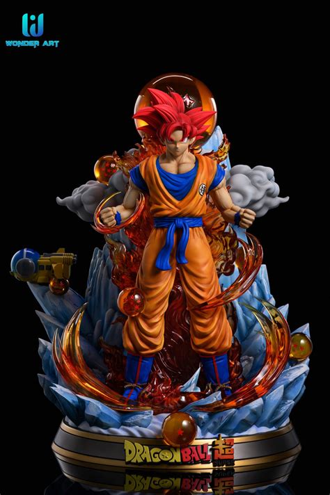 Wonder Art Studio Dragonball Super Saiyan God Goku Gk Resin Statue