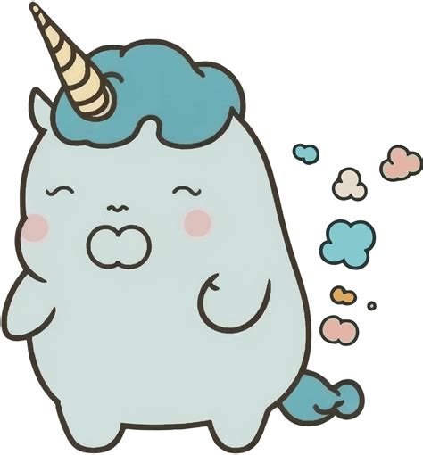Cute Fat Unicorn Farting Clouds Funny Vector Cartoon Illustration Stock Image Vectorgrove