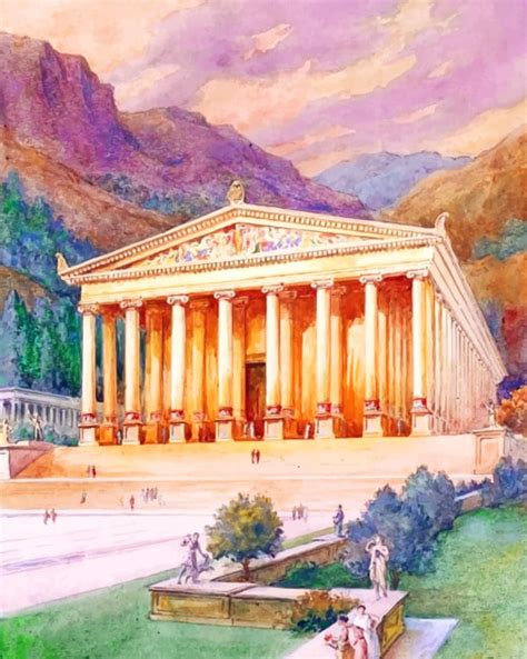 Ancient Greece Architecture New Paint By Numbers Numeral Paint