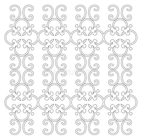 Decorative Pattern Based On Flora Design And Combined With Geometry