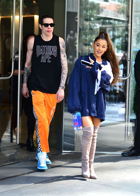 Grande continued, i left his writers' room when we were like writing skits and stuff for the show, and my tour manager … was in the hallway, and i'm not a crushy person. Ariana Grande and Pete Davidson Shopping at Sephora in NYC ...