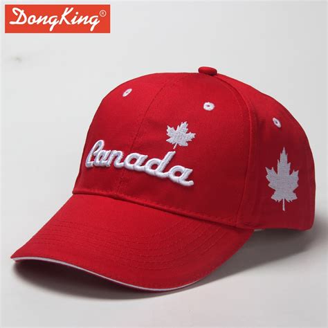 Dongking Canada Maple Leaf Cotton Baseball Caps Top Quality 3d