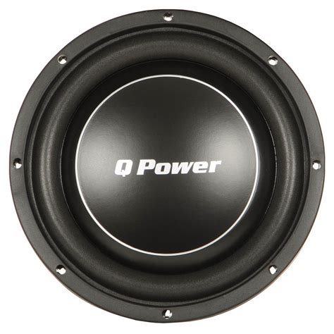 Q Power Deluxe 10 Inch Shallow Mount 1000 Watt Flat Car Subwoofer