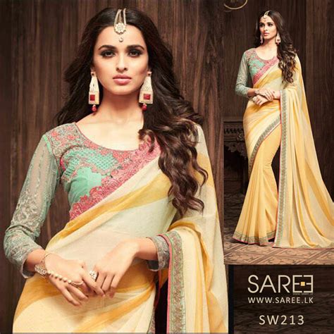 Online shopping sri lanka services by megastore.lk with the intention of giving the best price for all our clients. Yellow and Pink Heavy Work Saree - Sri Lanka Online Saree ...