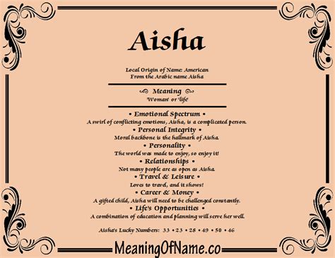 Save $ & update your home! Aisha - Meaning of Name