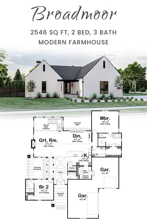 Ultra Modern Farmhouse Ranch Plan Broadmoor House Plans Farmhouse