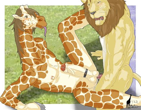 Rule 34 2004 Anal Anal Sex Drooling Felid Giraffe Giraffid Humanoid Penis Lion Male Mammal