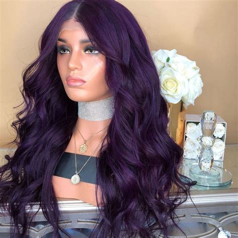 Deep Purple Lace Wig Freedomwigstore Deep Purple Hair Purple Hair