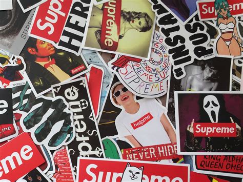 25 Pack Supreme Sticker Bombing Sticker Pack Laptop Stickers Etsy