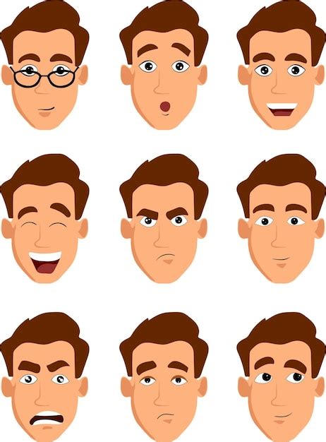 Premium Vector Collection Of Illustrated Facial Expressions