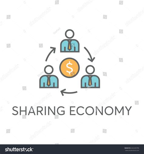 Sharing Economy Vector Icon Image Vectorielle 442245790 Shutterstock