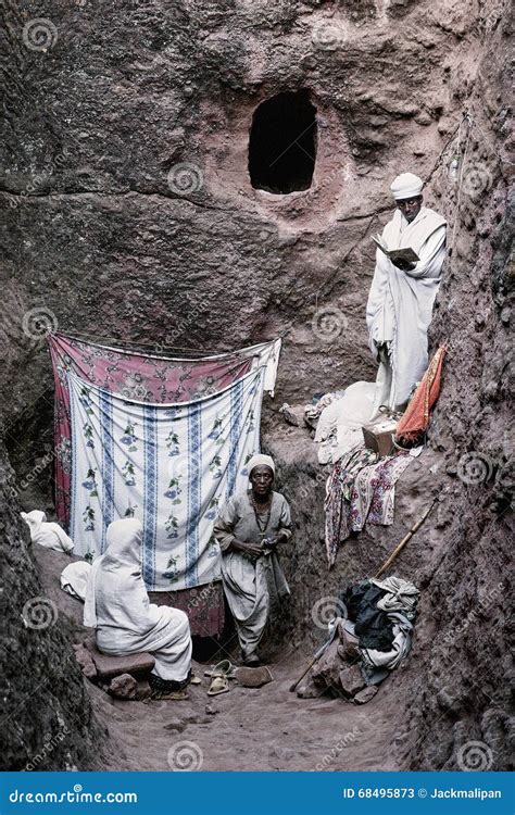 Priest At Ancient Christian Orthodox Church In Lalibela Ethiopia