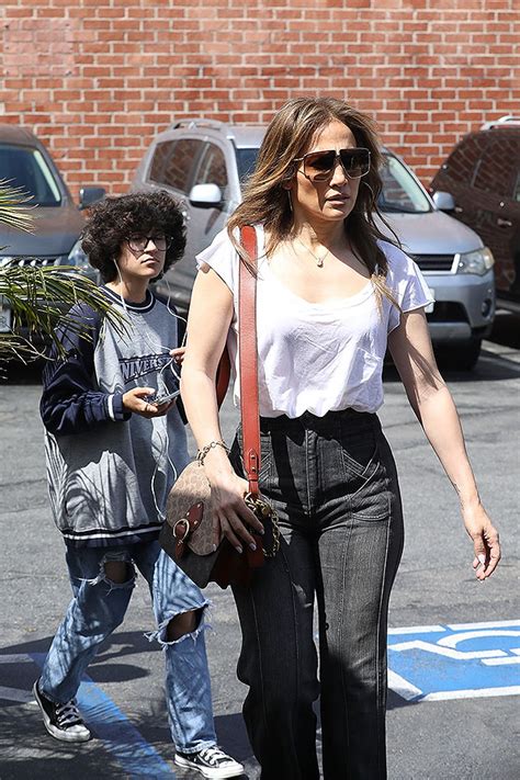 Emme Muniz Rocks Ripped Jeans At Brunch With Mom Jennifer Lopez And Max Hollywood Life