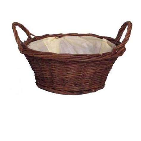 Brown Short Handle Wicker Basket Hobbycraft