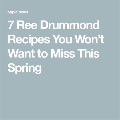 For drummond's homemade gravy recipe, visit people.com/food. 7 Ree Drummond Recipes You Won't Want to Miss This Spring ...