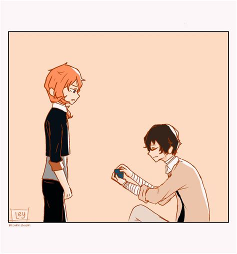 i was feeling cheesy romantic for some dazai and chuuya but Ley ia bc of uni TuT の漫画