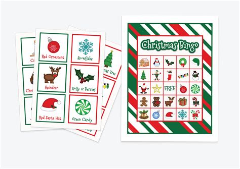 Christmas Bingo Cards For Kids And Adults Printable Christmas Etsy